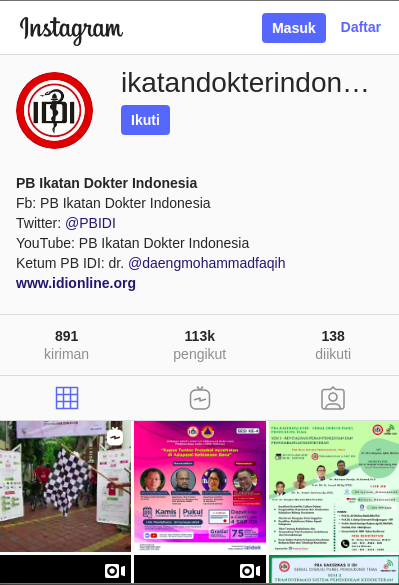 Jadwal praktek di media sosial
